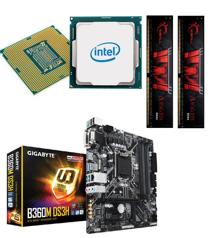Bundle PC 80: Intel I9 9900K 8x5,0 Ghz Turbo / Gigabyte B360M / 16 GB G